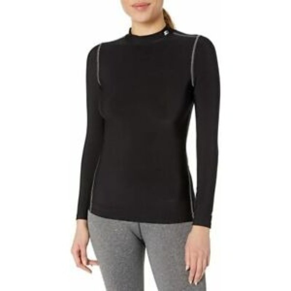 Starter Women's Long Sleeve Mock Neck Athletic Light-Compression T-Shirt